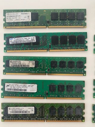 Memorias RAM PC DDR (Kingston, Micron, Samsung)