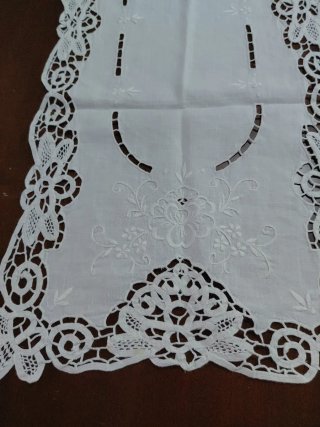 Runner in lino veneziano fatto a mano 110x35cm