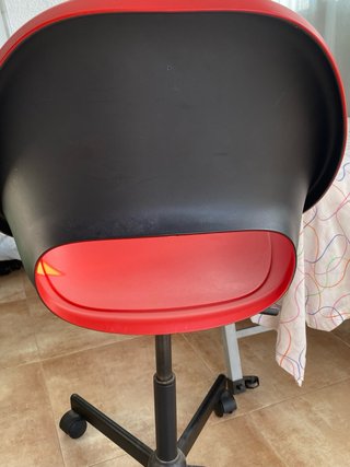 Silla de escritorio Ikea roja