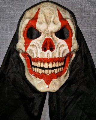 Máscara Calavera Payaso Terrorífico pintada a mano
