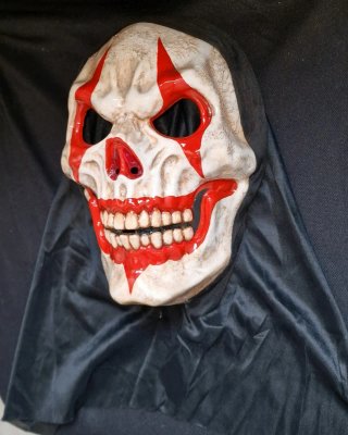 Máscara Calavera Payaso Terrorífico pintada a mano