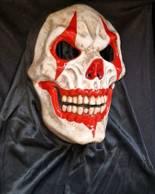 Máscara Calavera Payaso Terrorífico pintada a mano
