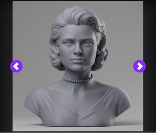 Busto Grace Kelly 3D 20cm Plastica