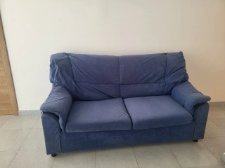Conjunto Sofá 3 y 2 Plazas Azul