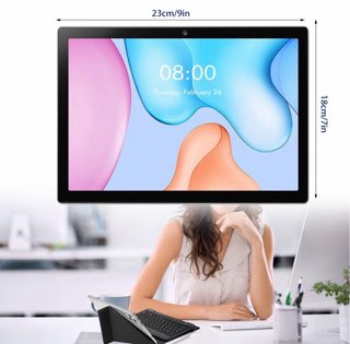 Tablet con teclado y accesorios
