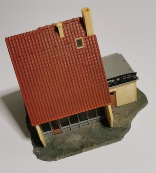 Casa moderna con garage maqueta escala 1:87 H0