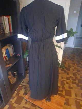 Vestido largo negro y blanco