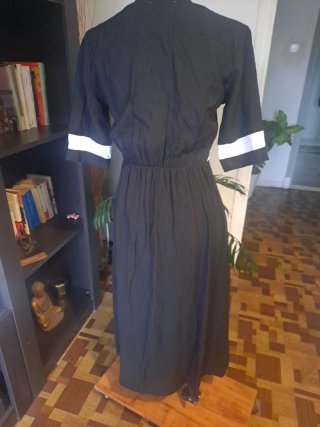 Vestido largo negro y blanco