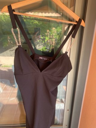 Vestido mini negro Zara Talla L