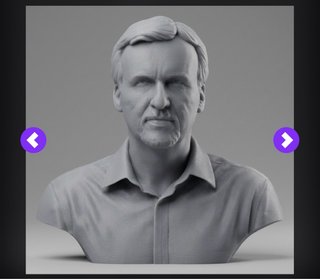 Busto James Cameron 3D 20cm Plastica