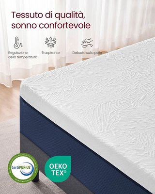 Materasso matrimoniale memory foam con gel rigidit