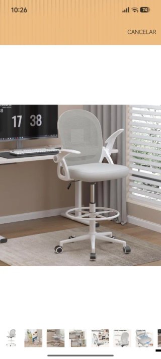 Silla de oficina naspaluro gris