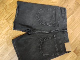 Bermudas vaqueras Zara hombre negras
