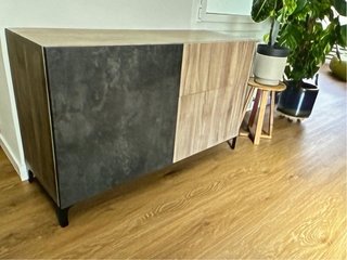 Aparador IKEA BESTÅ 120cm Madera y Cemento