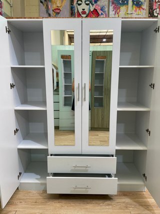 Armario de 4 puertas blanco