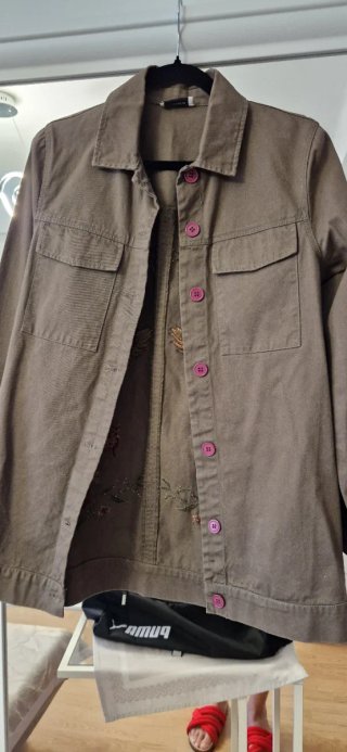 Sobrecamisa Caqui con Bordados