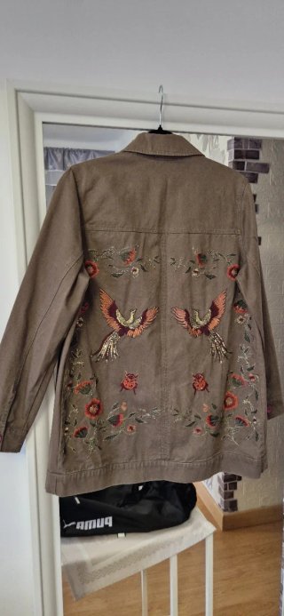Sobrecamisa Caqui con Bordados