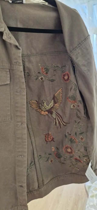 Sobrecamisa Caqui con Bordados
