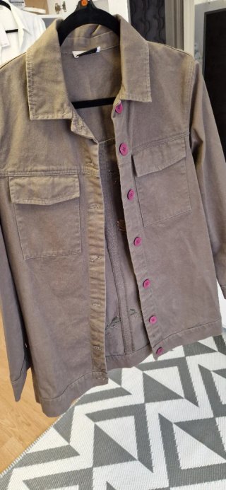 Sobrecamisa Caqui con Bordados