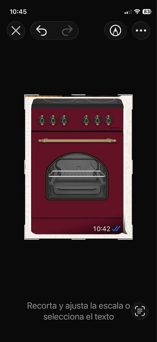 Cocina Vitrocerámica con Horno Eléctrico Roja