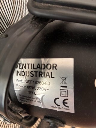Ventilador EX Industrial Negro Rotatorio