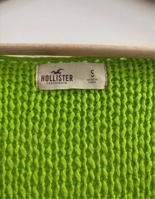 Suéter de crochet verde Hollister