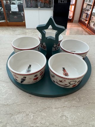 Antipastiera Hervit legno e ceramica