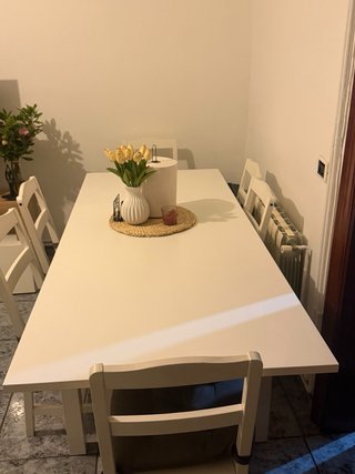 Mesa de Comedor Extensible y 6 Sillas