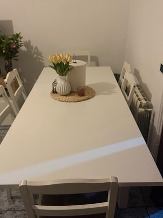 Mesa de Comedor Extensible y 6 Sillas