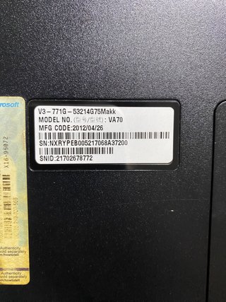 Portátil Acer V3-771G i5