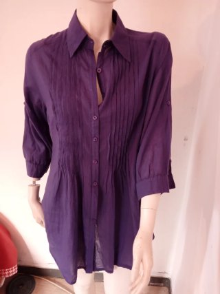 Camicia M.Maggio cotone seta viola taglia M