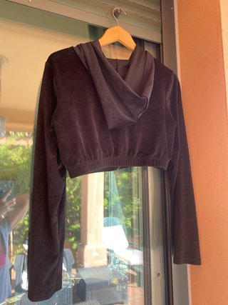 Sudadera corta negra Shein Talla L