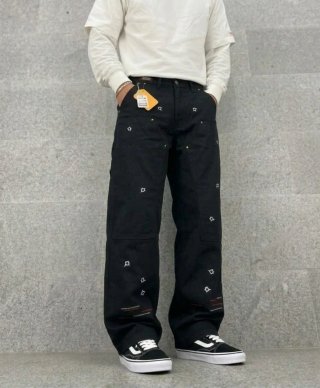 Pantaloni Carhartt y2k Custom baggy Neri Taglia M