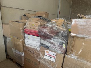 Lote de productos variados en palets