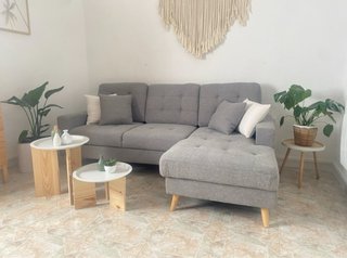 Sofá chaise longue estilo nordico