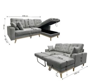 Sofá chaise longue estilo nordico