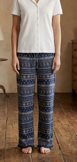 Pantalón de Pijama Azul Estampado como nuevo
