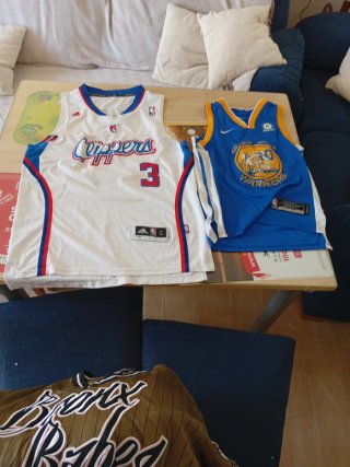 Lote 2 Camisetas NBA Clippers y Warriors