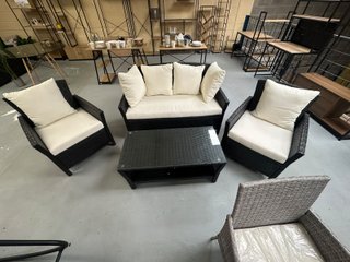 Conjunto Jardín Mesa + Sofá + 2 Sillones