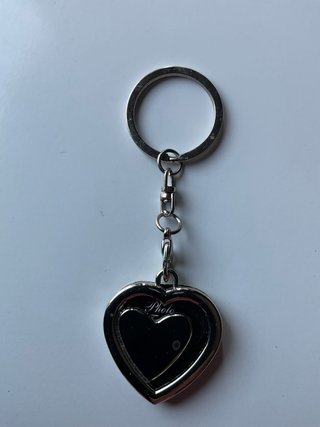 Portachiavi a Cuore Portafoto in Acciaio