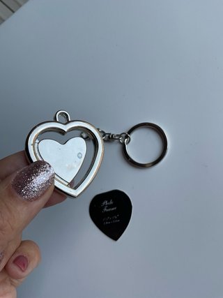 Portachiavi a Cuore Portafoto in Acciaio