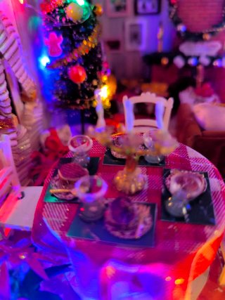 Casita de Navidad en Miniatura con luces led
