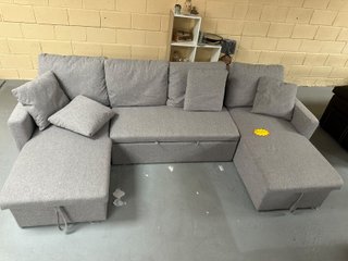 Sofá Cama Gris Doble Chaise Longue