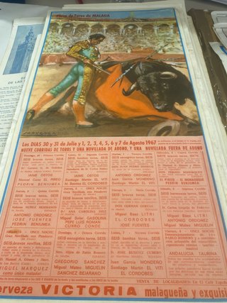 Cartel Toros Málaga 1967