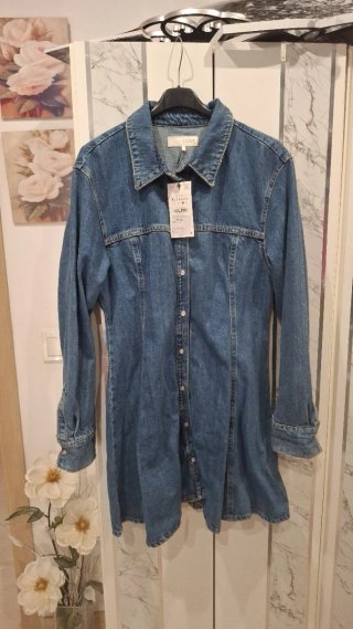 Vestido vaquero Zara godets