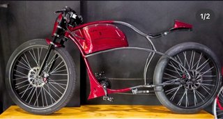 Bicicleta Eléctrica Café Racer Roja