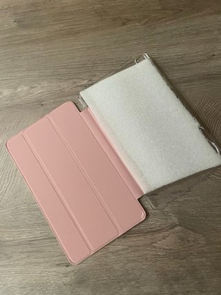 Funda tablet rosa oro con tapa