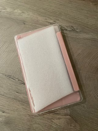 Funda tablet rosa oro con tapa