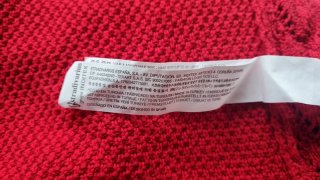 Jersey Punto Calado Stradivarius Rojo Boho Mujer M