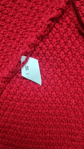 Jersey Punto Calado Stradivarius Rojo Boho Mujer M
